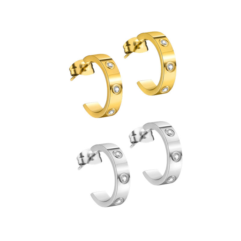 Germanium Stone Hoop Earrings | Elegant Everyday Jewellery For Women