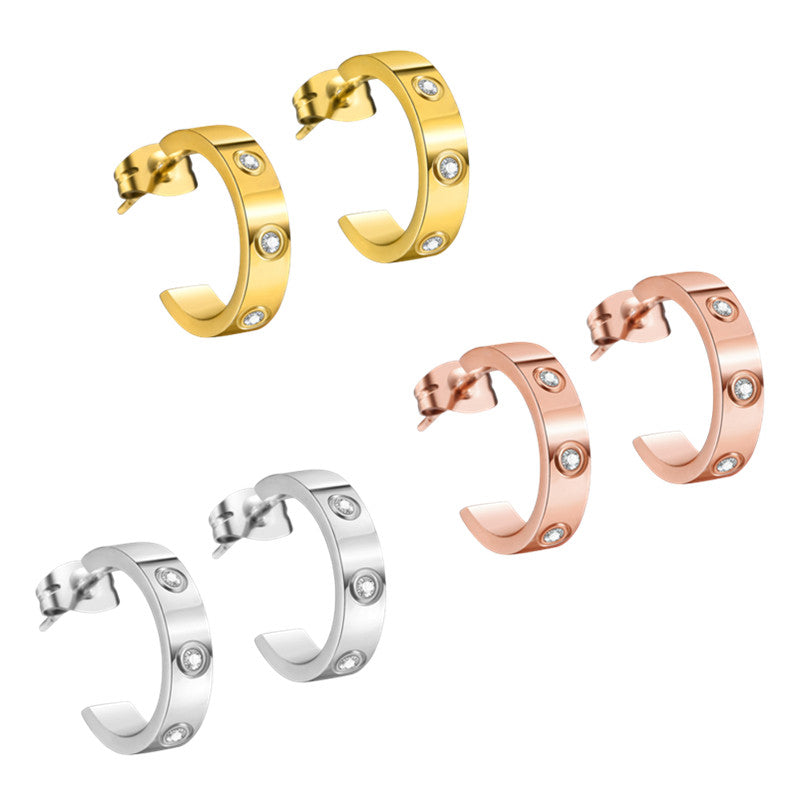 Germanium Stone Hoop Earrings | Elegant Everyday Jewellery For Women