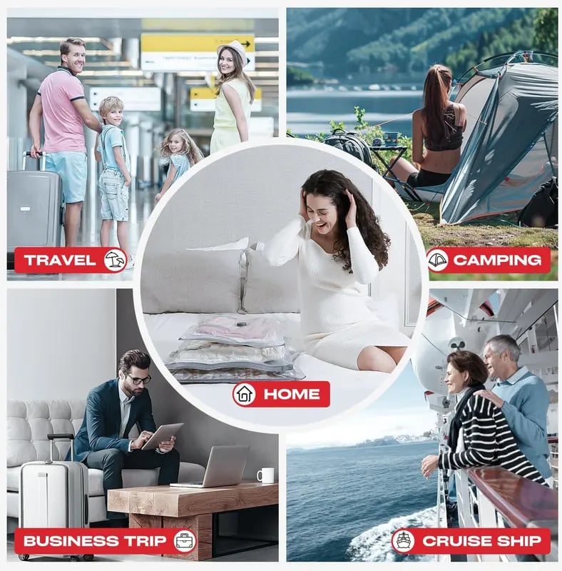 ✈️ Travel Must-Have: X7 Vacuum Compression Bags ⚡ Cordless Electric Sealer Saves Up To 80% Space