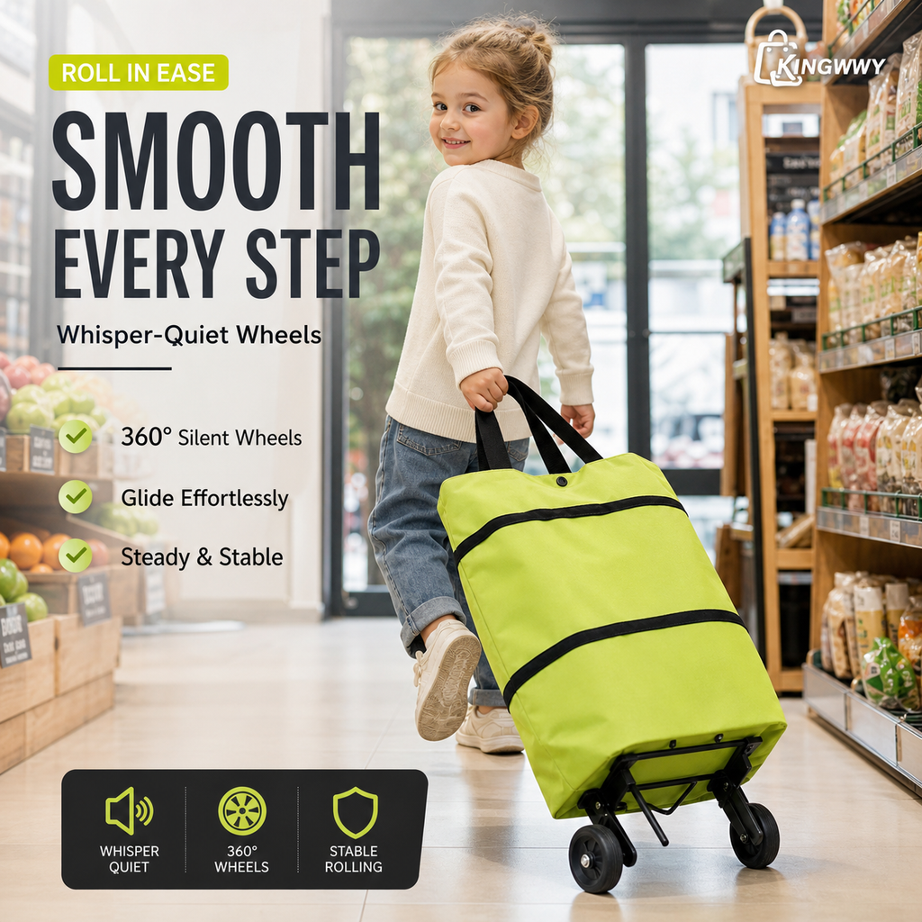 🔥 SHOPPING MADE EASY - 🛍️ Foldable 2-in-1 Shopping Bag