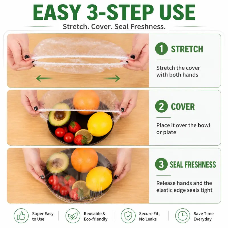 🔥Limited Time 50% Off✨ 100PCS Disposable Stretch Food Covers for Bowls & Plates