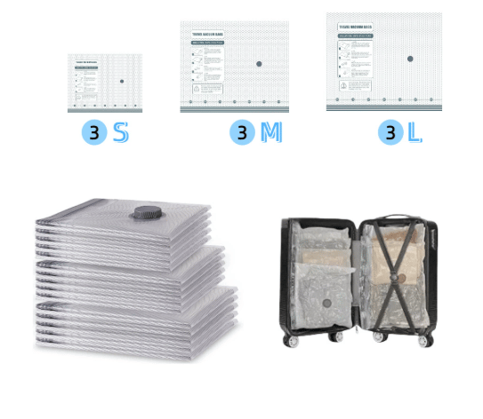 ✈️ Travel Must-Have: X7 Vacuum Compression Bags ⚡ Cordless Electric Sealer Saves Up To 80% Space