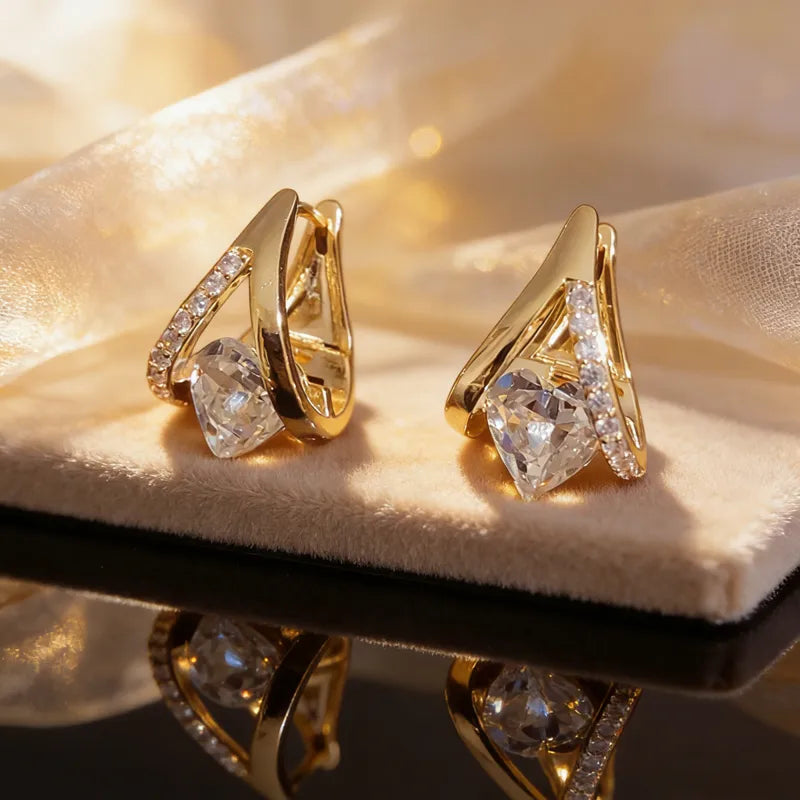 Germanium Crystal Earrings – Elegant Sparkle With A Unique Stone Design