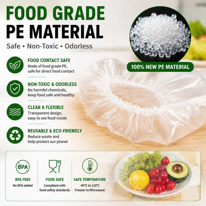 🔥Limited Time 50% Off✨ 100PCS Disposable Stretch Food Covers for Bowls & Plates