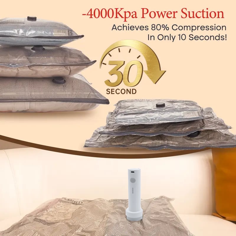 ✈️ Travel Must-Have: X7 Vacuum Compression Bags ⚡ Cordless Electric Sealer Saves Up To 80% Space