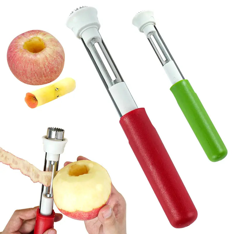 🔥🔥2026 HOT SALE🥳💞50K+ SOLD!🔪 The 2-in-1 Kitchen Hero: Core & Peel with a Twist. Stainless Steel Fruit Tool! 🍎⏱️