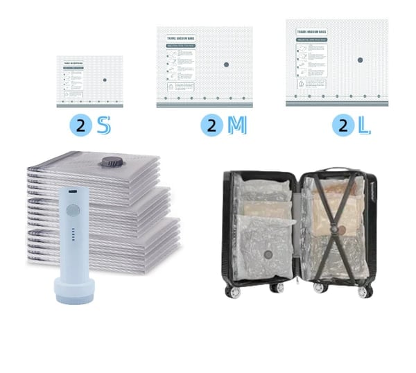 ✈️ Travel Must-Have: X7 Vacuum Compression Bags ⚡ Cordless Electric Sealer Saves Up To 80% Space