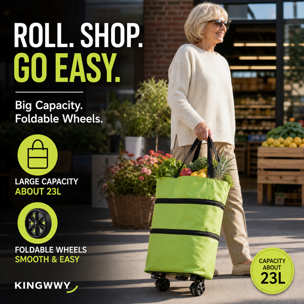 🔥 SHOPPING MADE EASY - 🛍️ Foldable 2-in-1 Shopping Bag