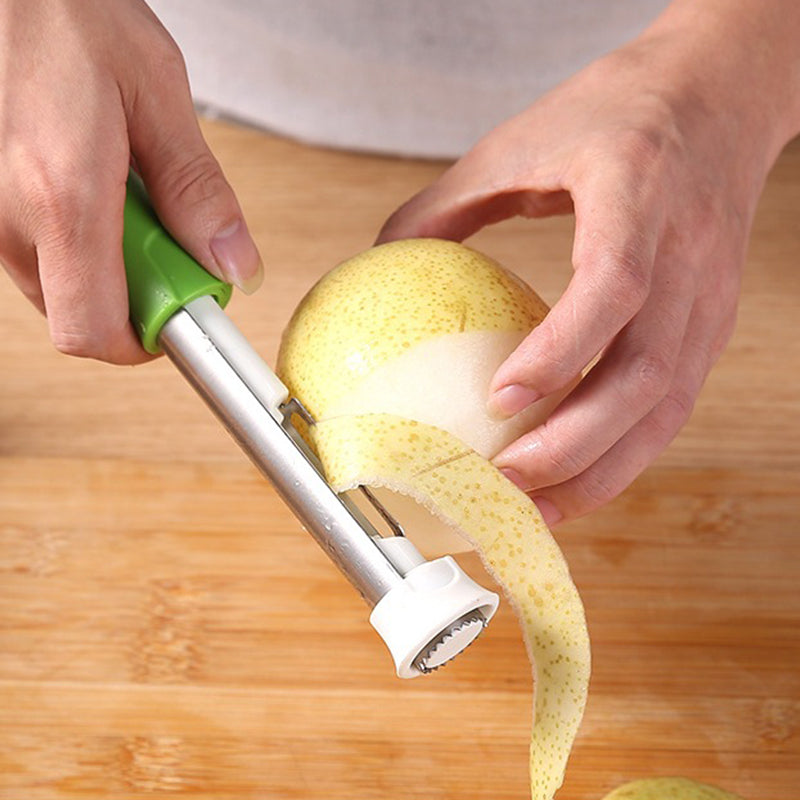 🔥🔥2026 HOT SALE🥳💞50K+ SOLD!🔪 The 2-in-1 Kitchen Hero: Core & Peel with a Twist. Stainless Steel Fruit Tool! 🍎⏱️