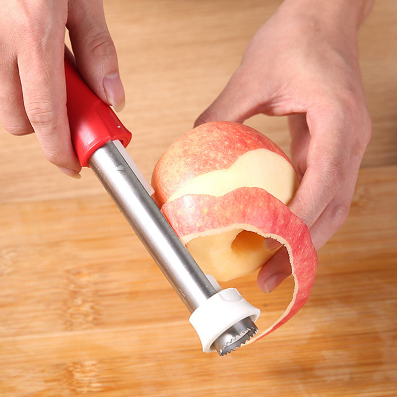 🔥🔥2026 HOT SALE🥳💞50K+ SOLD!🔪 The 2-in-1 Kitchen Hero: Core & Peel with a Twist. Stainless Steel Fruit Tool! 🍎⏱️