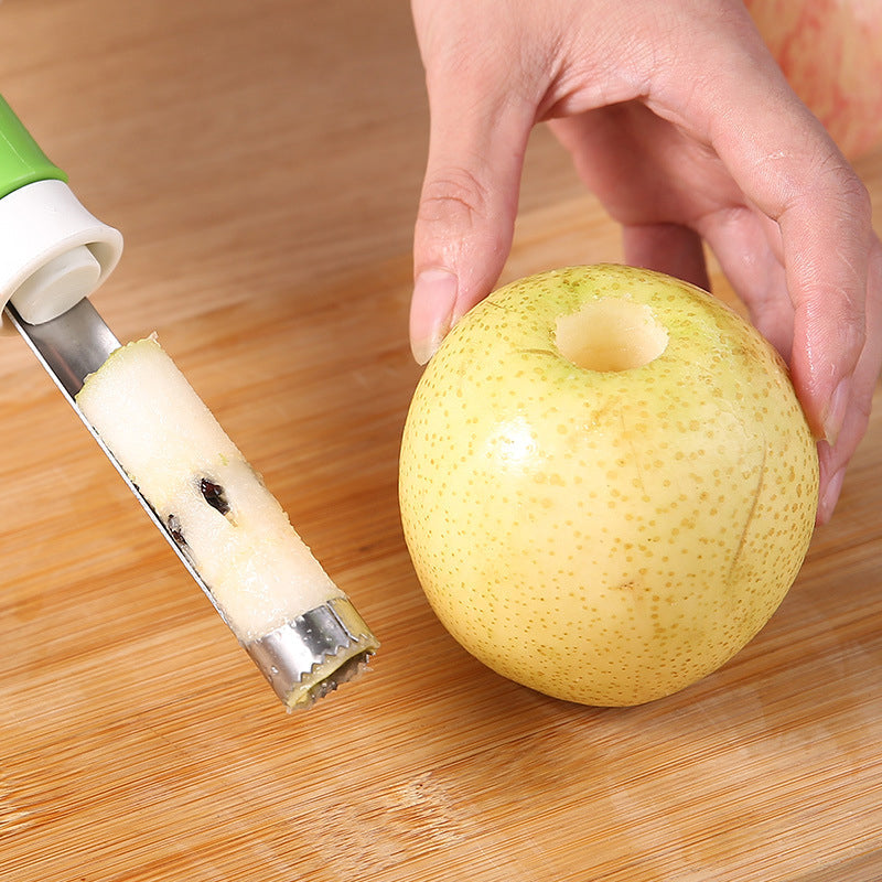 🔥🔥2026 HOT SALE🥳💞50K+ SOLD!🔪 The 2-in-1 Kitchen Hero: Core & Peel with a Twist. Stainless Steel Fruit Tool! 🍎⏱️